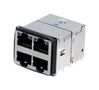 MAGJACK CONN, 8P8C, RJ45 JACK, 2X2 PORT 2250539-1