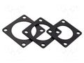 Socket gasket; flange (4 holes); size 10; 77.5x27mm(x2); RT360 AMPHENOL RTFD10B