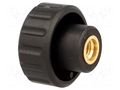 Knob; Ø: 20mm; Int.thread: M5; 6mm; H: 16mm; polyamide; knurled ELESA+GANTER BT.20B-M5