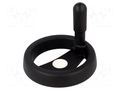 Knob; with handle; H: 37mm; Ømount.hole: 10mm; black; 0÷80°C ELESA+GANTER VRTP.100A-10I