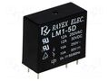 Relay: electromagnetic; SPDT; Ucoil: 5VDC; Icontacts max: 12A; LM1 Recoy/RAYEX ELECTRONICS LM1-5D