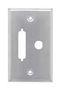 WALL PLATE, SS, 1-GANG, DB25 OPENING WPD3