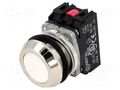 Switch: push-button; 30mm; Stabl.pos: 1; NC + NO; white; IP56; NEF30 PROMET NEF30-KBXY