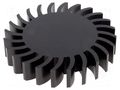 Heatsink; LED; Ø: 105mm; H: 20mm; black FISCHER ELEKTRONIK SK58420