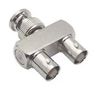 RF ADAPTER, BNC PLUG-2X BNC JACK, 50 OHM BA845