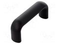 Holder; technopolymer PP; black; H: 44mm; L: 100mm; W: 23mm; handle ELESA+GANTER M.643/100B-M6