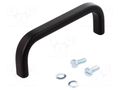 Holder; aluminium; black; H: 39mm; L: 108mm; W: 12mm; handle MENTOR MR-3277.1003