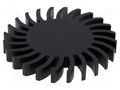 Heatsink; LED; Ø: 85mm; H: 10mm; 2.25K/W; black FISCHER ELEKTRONIK SK57210