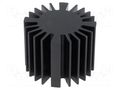 Heatsink; LED; Ø: 50mm; H: 37.5mm; black FISCHER ELEKTRONIK SK57737.5