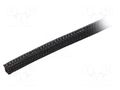 Braid; ØBraid : 6.35mm; polyester; black; -70÷125°C; UL94V-0 ALPHA WIRE G1301/4-BK007