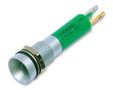 LED, M8, 24VDC, MATT CHROME, GREEN 190B2351