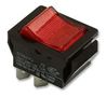 ROCKER SWITCH, DPST, ILLUM RED C1553VQNAI
