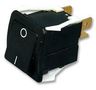 ROCKER SWITCH, DPST, BLACK, I/O K2ABHAAAAR