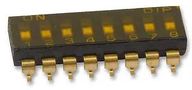 DIP SWITCH, SPST, 0.025/24VDC, 8POS, SMT MCDMR-08-T-V-T/R