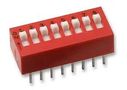 SWITCH, SPST, 8 POS, RAISED SLIDE 78B08T