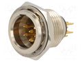 Connector: XLR mini; socket; male; PIN: 6; soldering; 1.2A; 0.38mm2 AMPHENOL AG6MCC