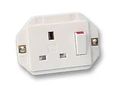 MAINS SOCKET, 1GANG SWITCH 2531WHI