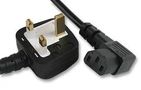 LEAD UK PLUG - R.A IEC C13 SKT BLK 5A 2M PE01073