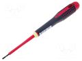 Screwdriver; insulated; slot; 2.5x0.4mm; Blade length: 75mm; 1kVAC BAHCO SA.BE8010S