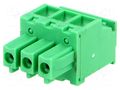 Connector: pluggable terminal block; plug; female; 8A; 300V; green ADAM TECH EB5A-03-B