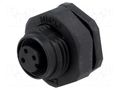 Connector: M12; socket; PIN: 3; female; 250V; IP68; soldering; 4A AMPHENOL LTW 12P-03PFFS-SF8001
