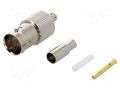 Connector: BNC; plug; female; straight; 75Ω; crimped; for cable; POM AMPHENOL RF B6121E1ND3G675