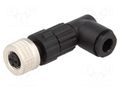 Connector: M8; female; PIN: 3; angled 90°; for cable; plug; E; 4A HIRSCHMANN ELWIKA3008V