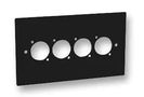 WALL PLATE, 4 X XLR, 2 GANG 84511-20