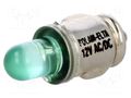 LED lamp; green; BA7S; 12VDC; 12VAC POLAM-ELTA LG-BA7S-12AC/DC