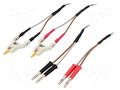 Kelvin cable; Len: 1.2m; banana plug 4mm x4,Kelvin vice x2 GW INSTEK GTL-108A