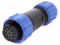 Connector: circular; plug; female; PIN: 9; IP68; SP13; 4÷6.5mm; 3A WEIPU SP1310/S9