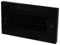 BRUSH FACEPLATE, 2MOD, ABS, BLK KP4BRBKBK
