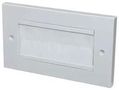 BRUSH FACEPLATE, 2MOD, ABS, WHT KP4BRWHWH