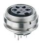 CIRCULAR DIN CONN, RCPT, 8POS, PCB KGR 80