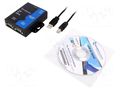 Converter; RS232/USB; Number of ports: 2; IP30; 97x101x25mm BRAINBOXES US-257