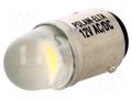 LED lamp; white; BA15D; 12VDC; 12VAC POLAM-ELTA LW-BA15D-12AC/DC