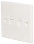 SHUTTERED KEYSTONE FACEPLATE, 2PORT, WHT KP-K2