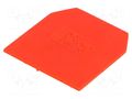 End/partition plate; red; polyamide; 1mm POKÓJ PSU-10-RD