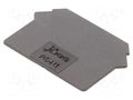 End plate; black; polyamide; 1mm POKÓJ PS-N1-BK
