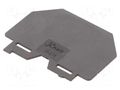 Separating plate; black; polyamide; 1mm POKÓJ P-N1-BK