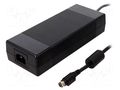 Power supply: switching; 12VDC; 15A; Out: KYCON KPPX-4P; 180W; 90% MEAN WELL GST220A12-R7B
