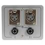 FLOOR/WALL PANEL, 4PORT, XLR-1/4" JACK 555-27525