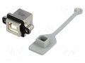 Connector: USB B; socket; MUSB; for panel mounting,screw; THT AMPHENOL COMMUNICATIONS SOLUTIONS MUSB-D111-M1