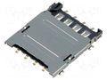 Connector: for cards; Micro SIM; with hinged cover; SMT; PIN: 8 ATTEND 115R-BCA0
