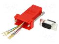 Transition: adapter; D-Sub 9pin male,RJ45 socket; red MH CONNECTORS DA9-PMJ8-R-K