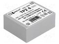 Transformer: mains; 6VA; 115VAC,230VAC; 18V; 18V; PCB; IP00 BREVE TUFVASSONS TPZ6/2X18V