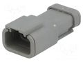 Connector: wire-wire; terminals, size 20; plug; male; DTM; PIN: 3 DEUTSCH DTM04-3P-E003