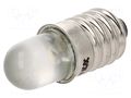 LED lamp; white; E10; 24VDC; 24VAC; AC lum: 2000÷2500mcd POLAM-ELTA LW-E10-24AC/DC