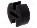 Spacer sleeve; LED; Øout: 4.5mm; ØLED: 3mm; L: 2mm; black; UL94V-2 FIX&FASTEN FIX-LEDH-2