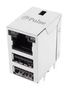 STACKED CONN, R/A RJ45 W/USB JACK, 3X1 JXD4-4001NL